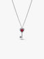 Erhabenes Herz Schlüssel Collier-Halskette Sterling-Silber