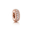 Rose Charm Klares funkelndes Zwischenelement