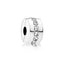 Charm Clip Glänzendes Band Sterling-Silber