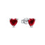 Ohrstecker Ohrringe Rotes Herz Sterling-Silber