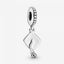 Charm-Anhänger Schulabschluss-Mütze Sterling-Silber