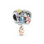 Charm Ohana Lilo & Stitch Inspiriertes Silber 14k Rosé