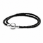 Lederarmband Moments Zweifach Gewickelt Silber