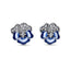 Ohrringe Ohrstecker Blaue Stiefmütterchen Sterlingsilber