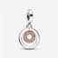 Charm-Anhänger Signature Bicolor Logo Kreise Silber 14k Rosé