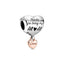 Rose Charm Love You Mum Herz Sterling-Silber