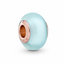 Rose Charm Murano-Glas Mattblau