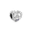 Charm Mum Gänseblümchen Herz Sterling-Silber