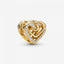 Charm Funkelnde Verschlungene Herzen 14k Vergoldet