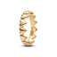 Ring Reihe von Herzen Vergoldet