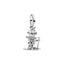 Charm-Anhänger Skifahrer Sterling-Silber