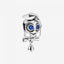 Charm Weise Eule Schulabschluss Silber