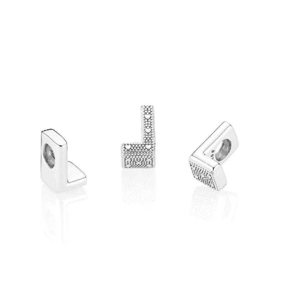 Charm Buchstabe Letter L Silber
