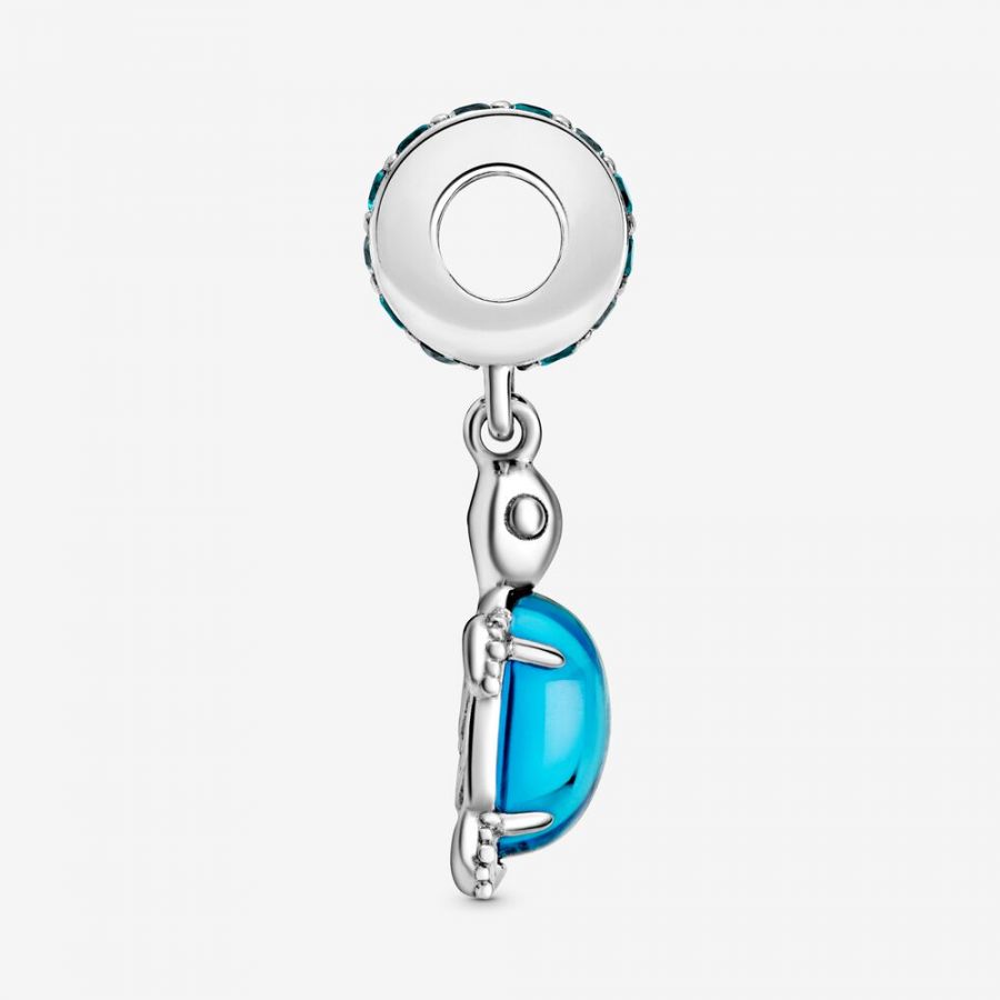 Charm-Anhänger Meeresschildkröte Murano-Glas Sterling-Silber