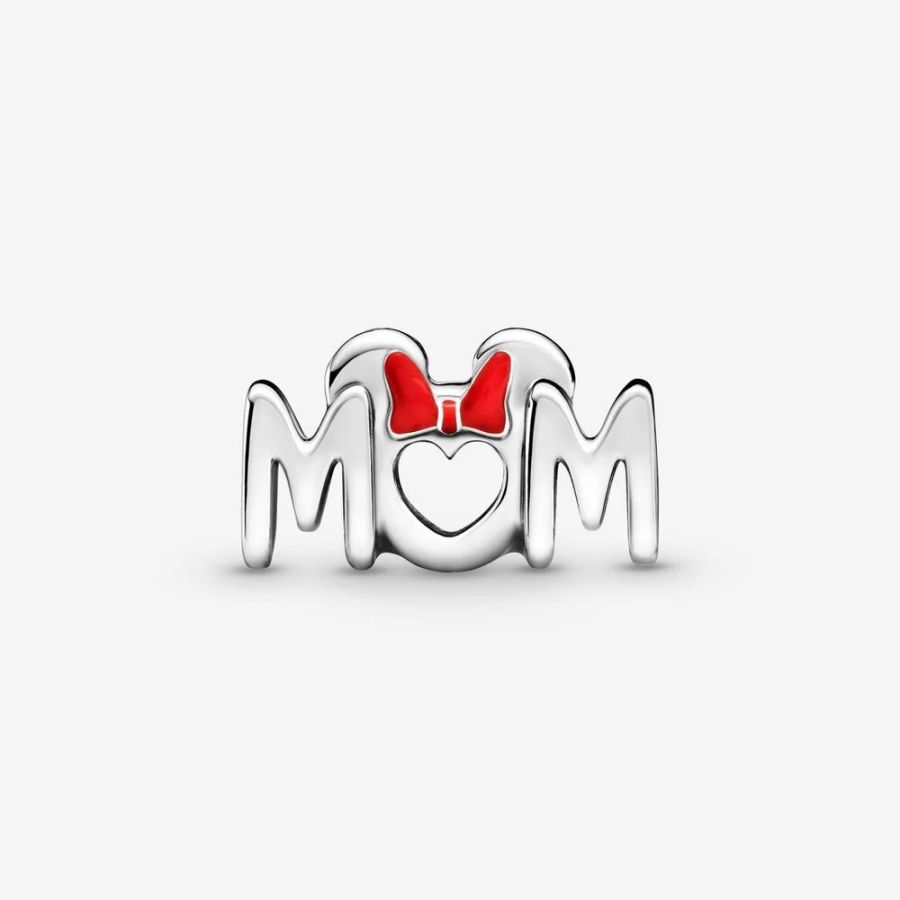 Charm Minnie Maus Schleife Mum Sterling-Silber