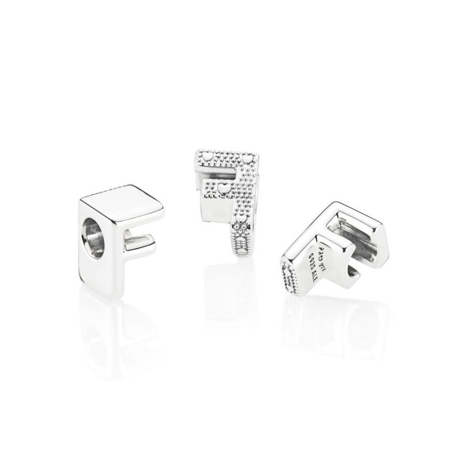 Charm Buchstabe Letter F Silber