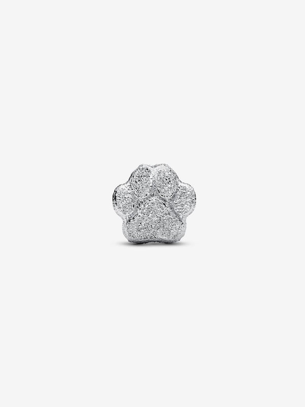 Strukturierte Pfote Mini-Charm Sterling-Silber