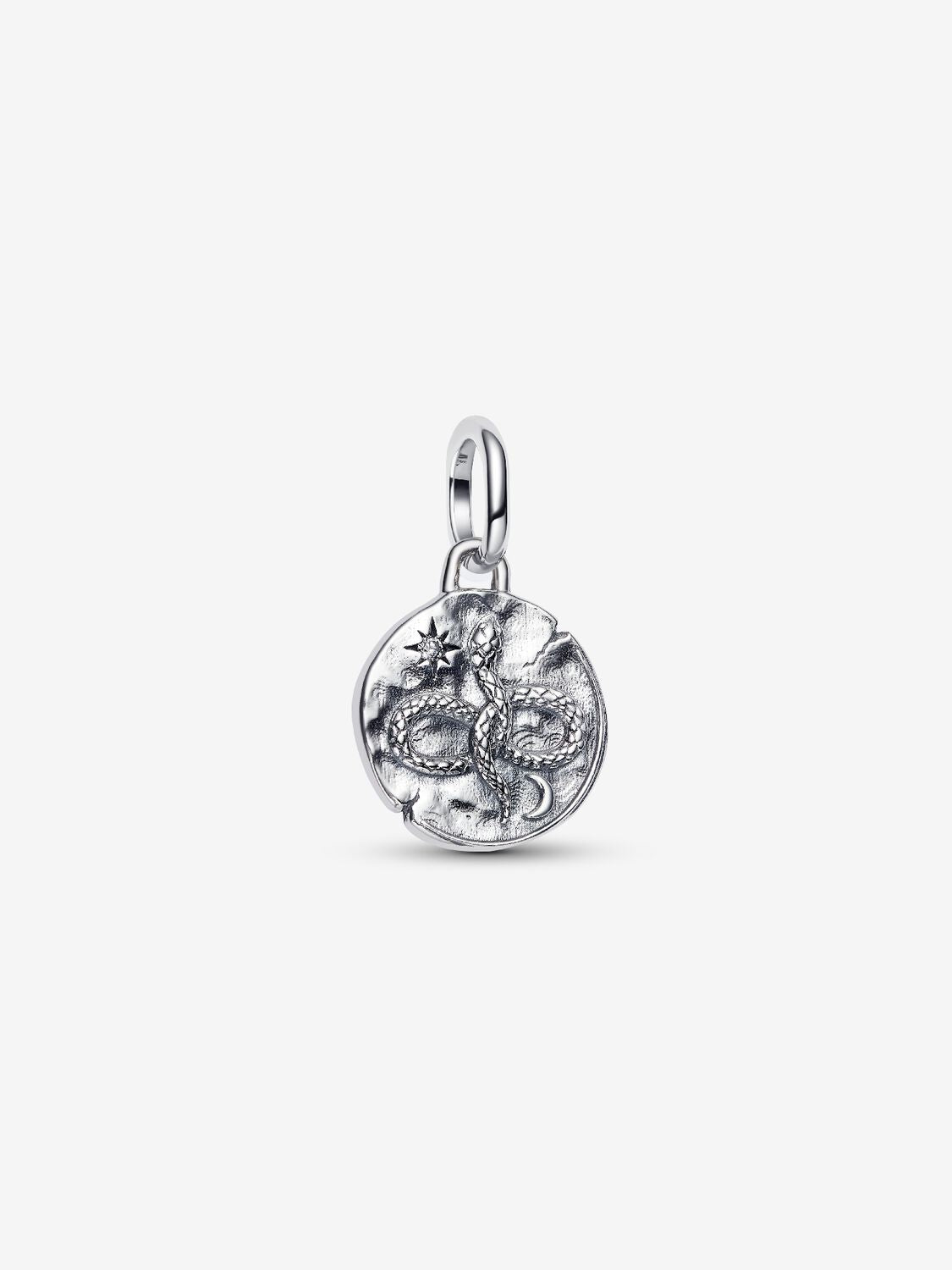 Schlange Unendlichkeitsmedaillon-Charm Sterling-Silber