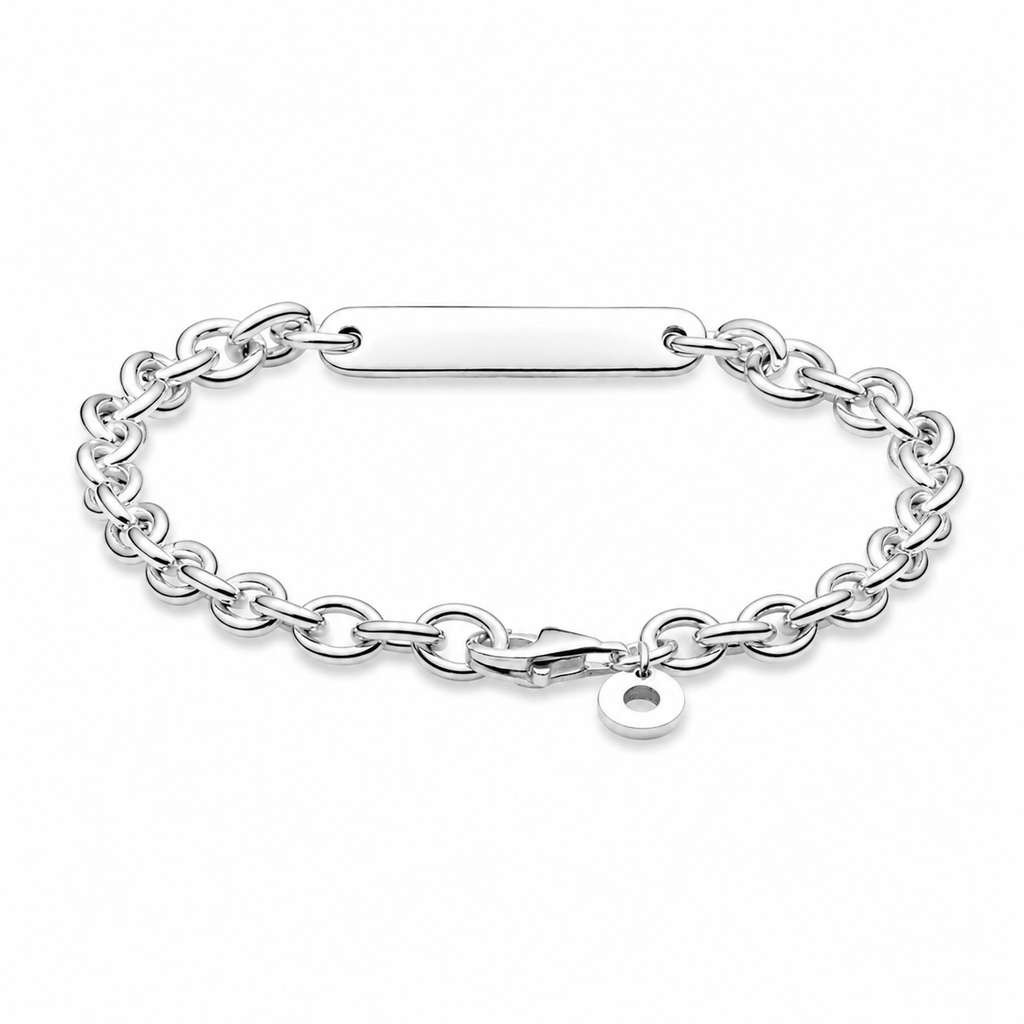 Armband Gravur Plättchen Sterling-Silber