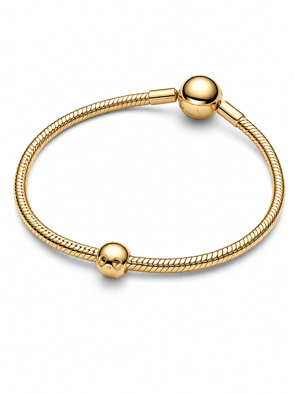 Totenkopf Mini-Charm 14 Karat Vergoldung
