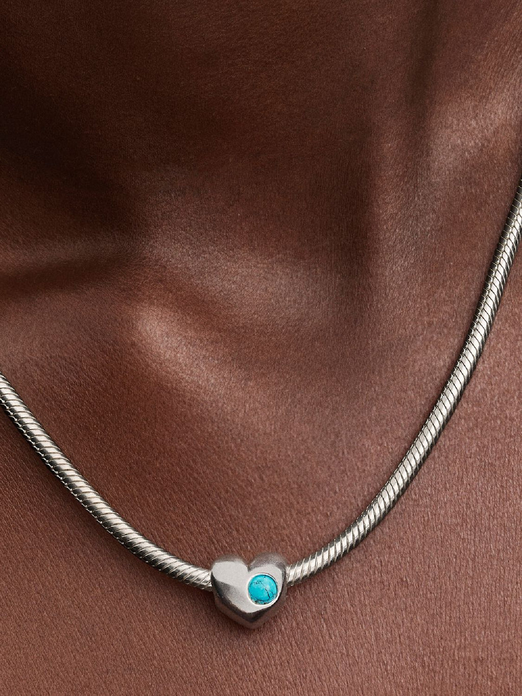 Gravierbares Türkisblauer Stein Herz-Charm Sterling-Silber