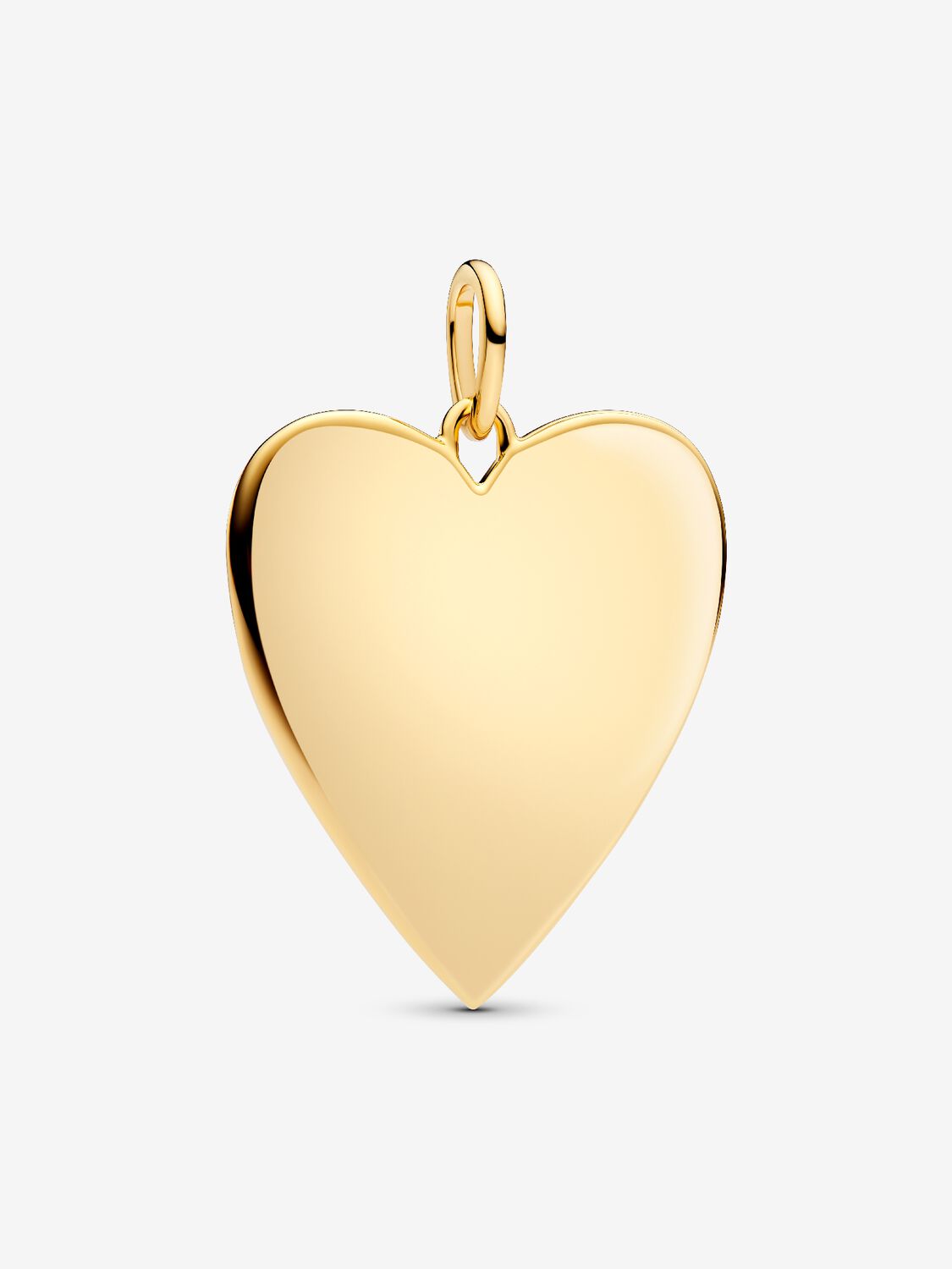 Gravierbarer Großer Herz-Anhänger 14 Karat Vergoldung