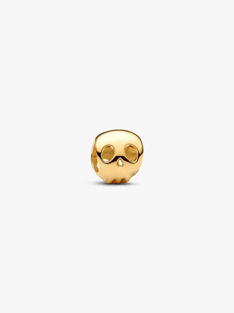Totenkopf Mini-Charm 14 Karat Vergoldung