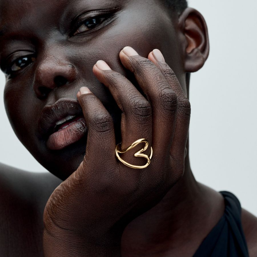Essence Ring Geformtes Herz Vergoldet