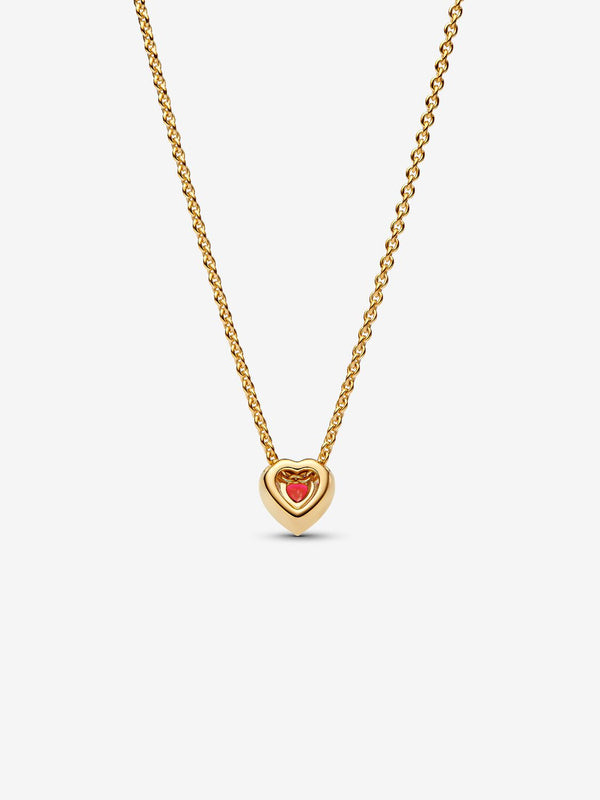 Elevated Heart Necklace 14 Karat Vergoldung