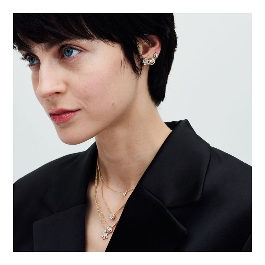 368425C01 Collier-Halskette Funkelndes Herz Vergoldet 45 cm