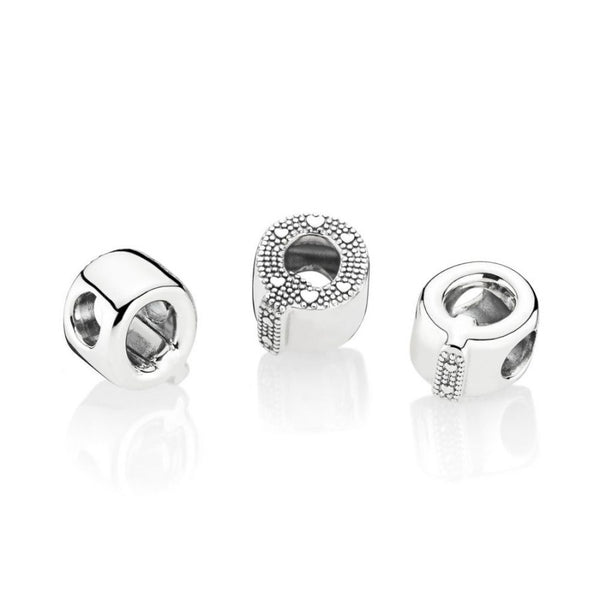 Charm Buchstabe Letter Q Silber