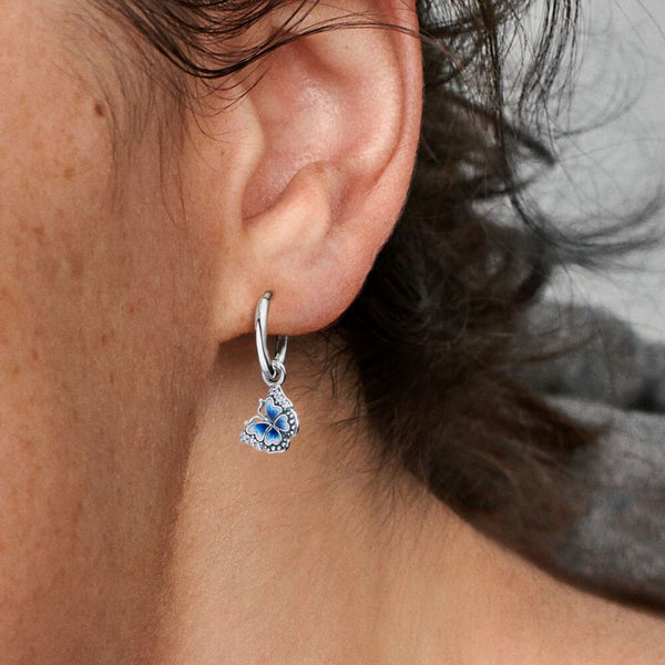 Ohrringe Blauer Schmetterling Sterling-Silber