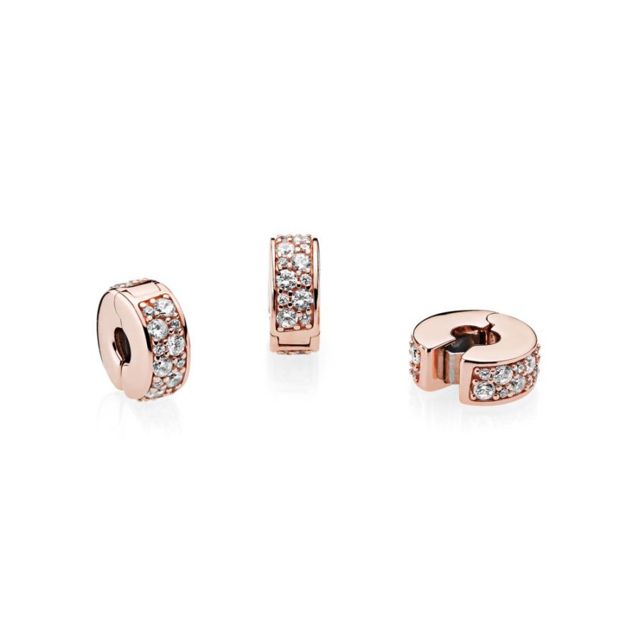Rose  Charm Clip Pavé-Glanz Eleganz
