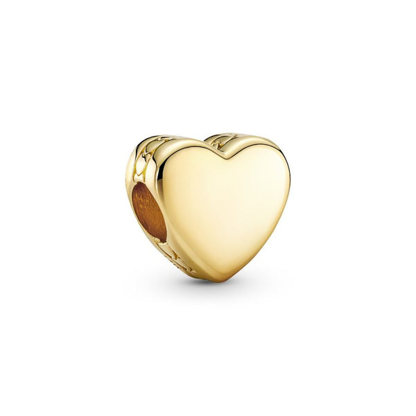 Charm Glattes Herz Gravierbar 14k Vergoldet