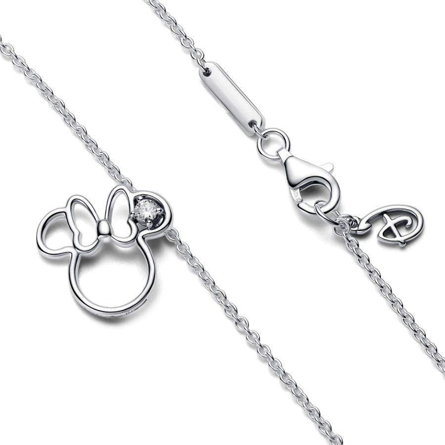 393187C01 Halskette Minnie Maus Silhouette Silber 45 cm