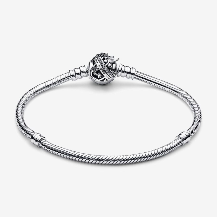 Schlangen-Gliederarmband Tinker Bell Clasp Silber