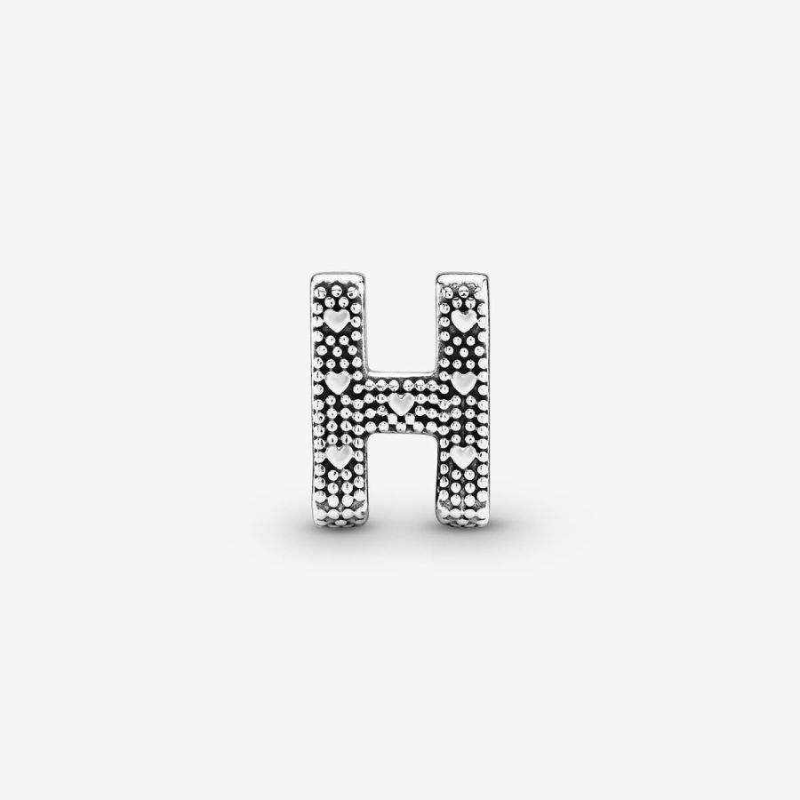 Charm Buchstabe Letter H Silber