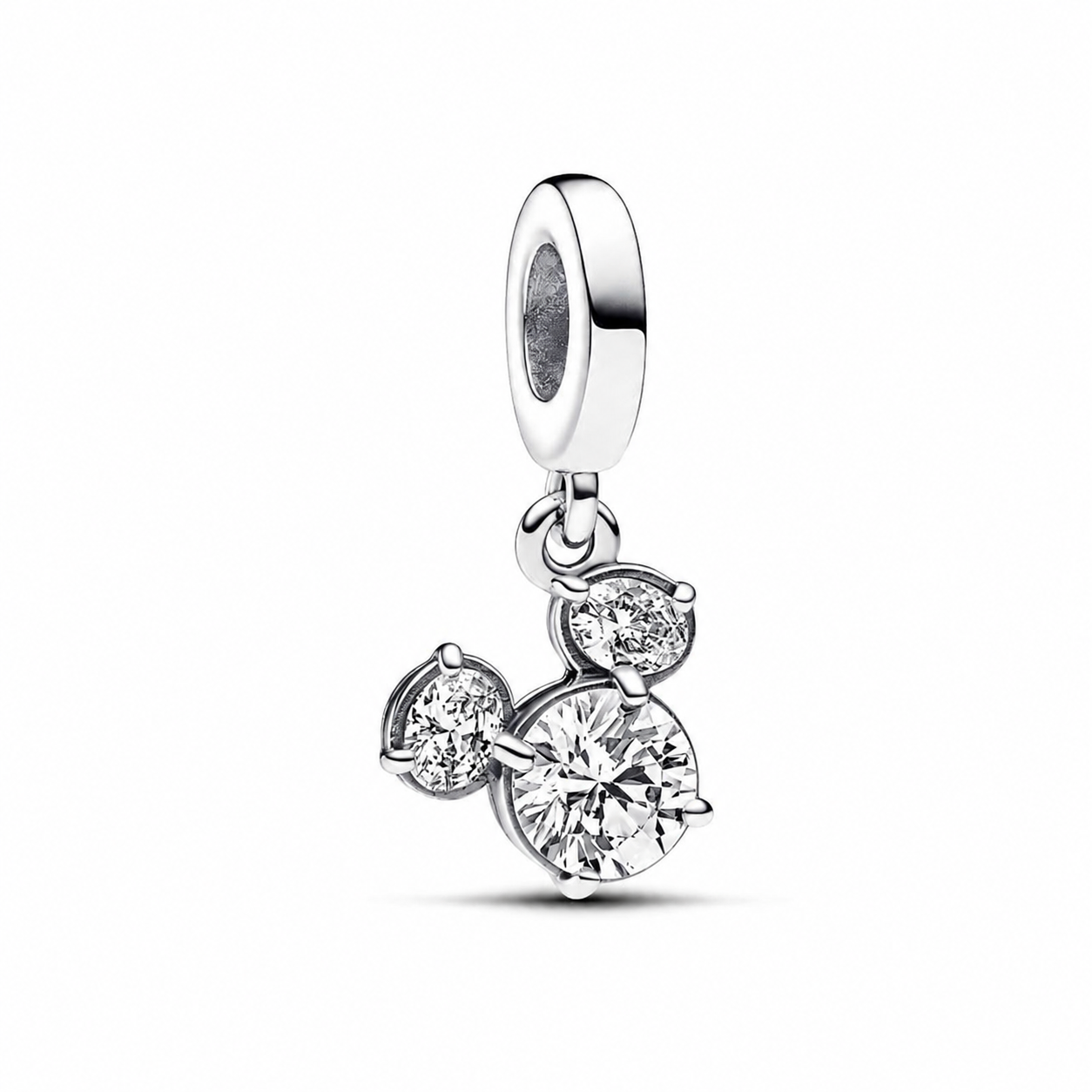 Charm-Anhänger Micky Maus Funkelnder Kopf Silhouette