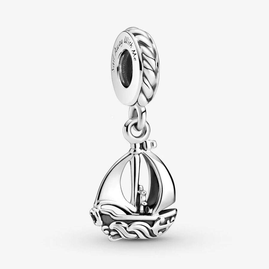 Segelboot Charm-Anhänger Sterling-Silber