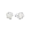 Ohrstecker Weiße Blühende Rose Sterling-Silber