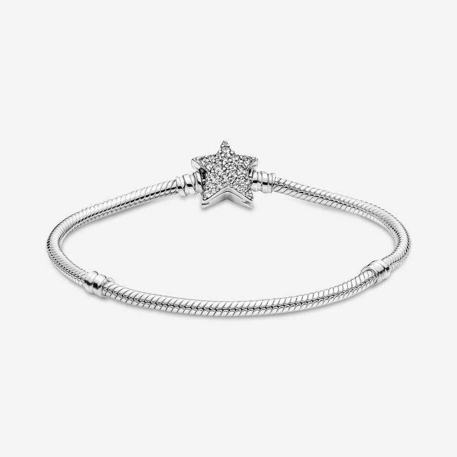 Armband Moments Asymmetrischer Stern-Verschluss Silber