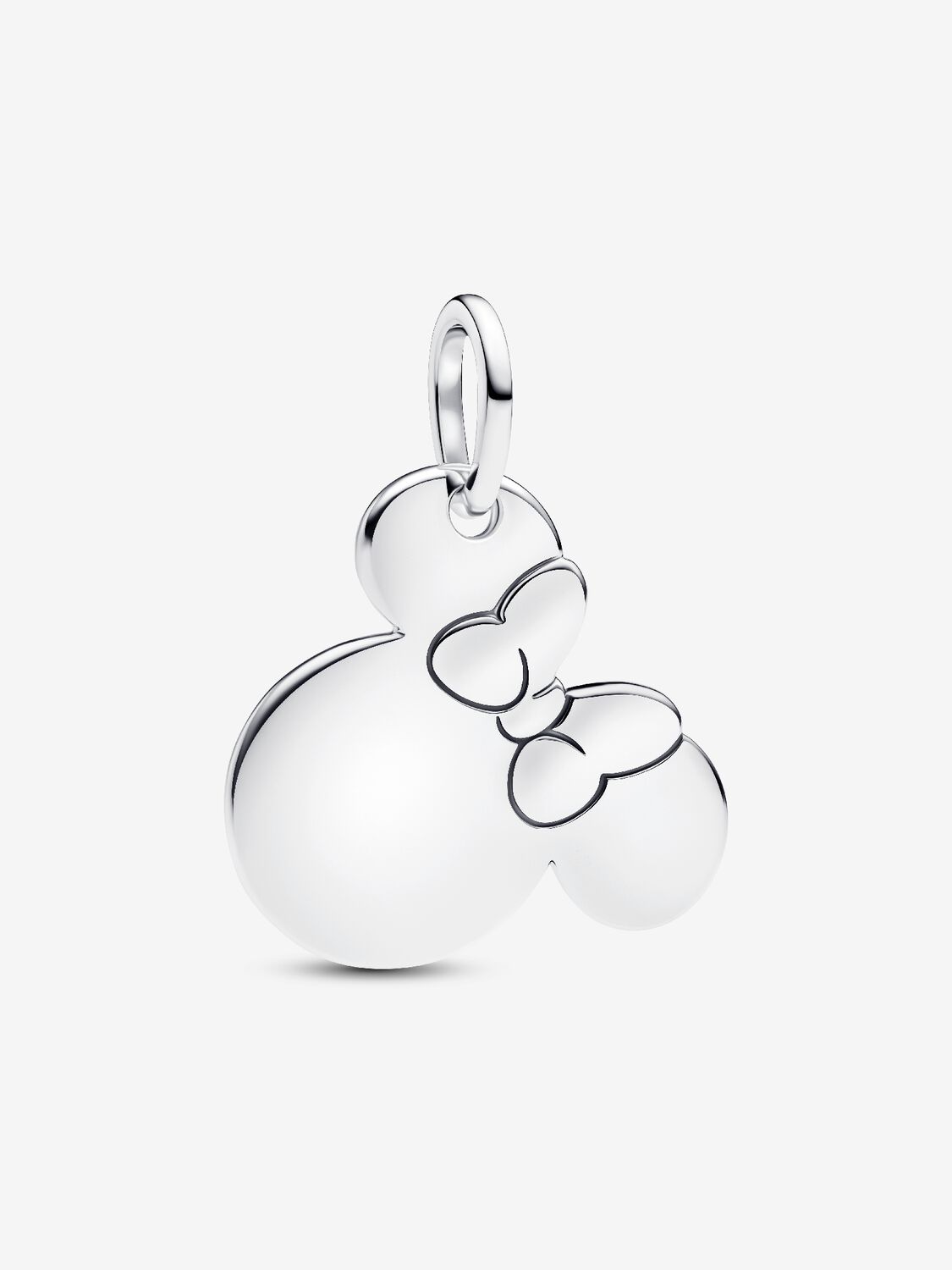 Minnie Maus Gravierbarer Charm-Anhänger Sterling-Silber