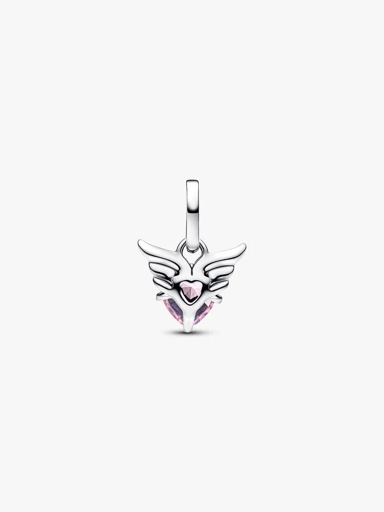 Geflügeltes Herz Mini-Charm-Anhänger Sterling-Silber