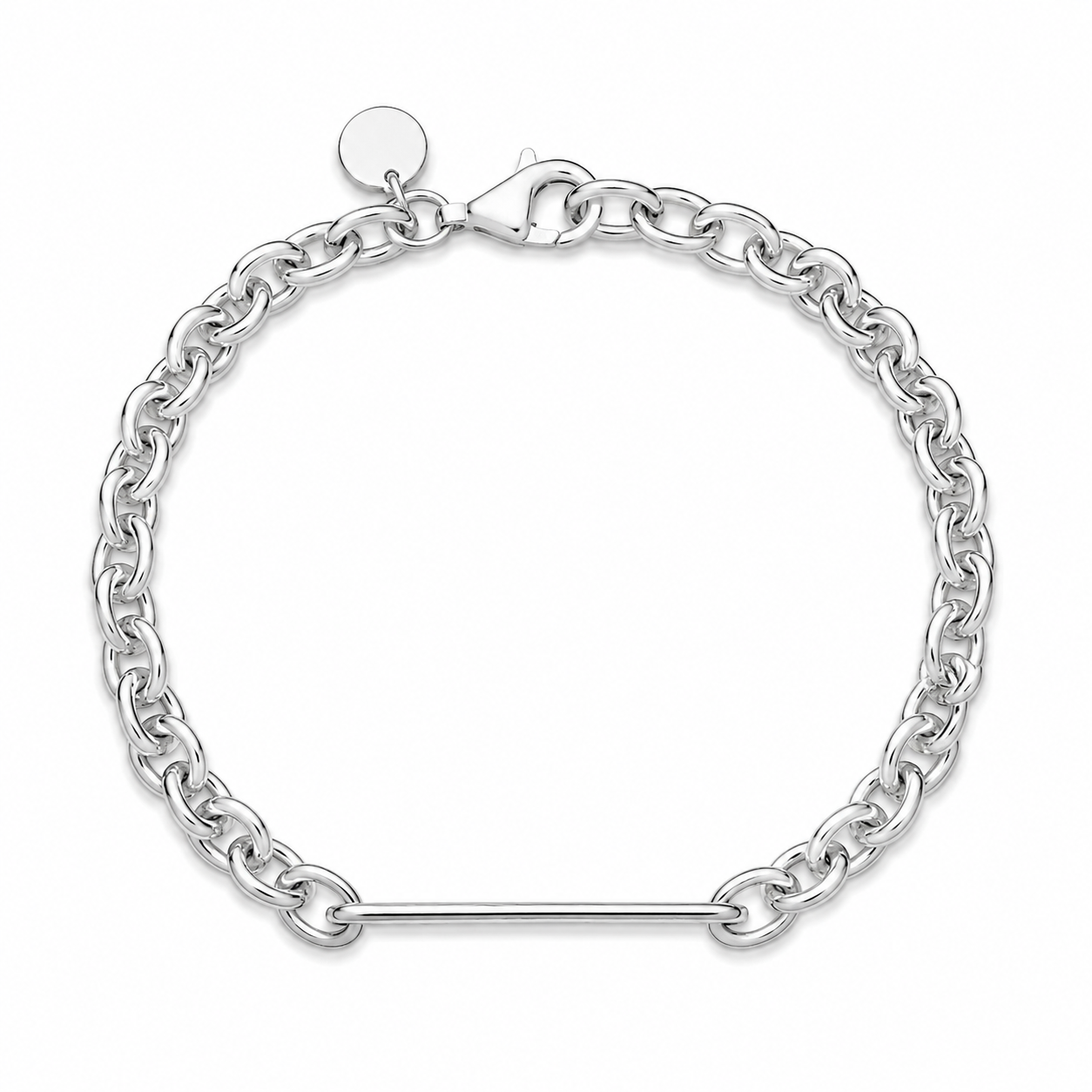 Armband Gravur Plättchen Sterling-Silber