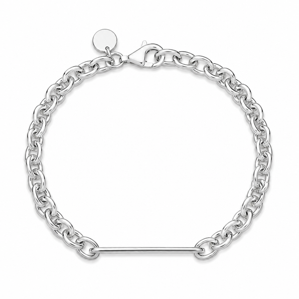 Armband Gravur Plättchen Sterling-Silber