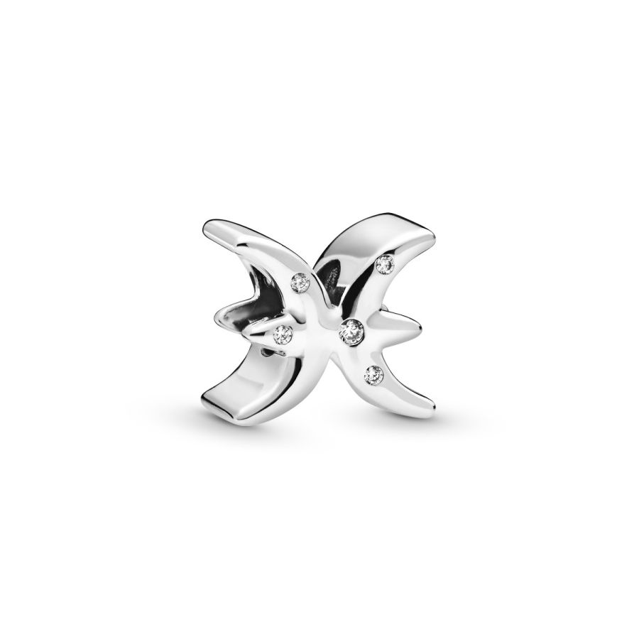 Charms Funkelnde Fische Sterling-Silber