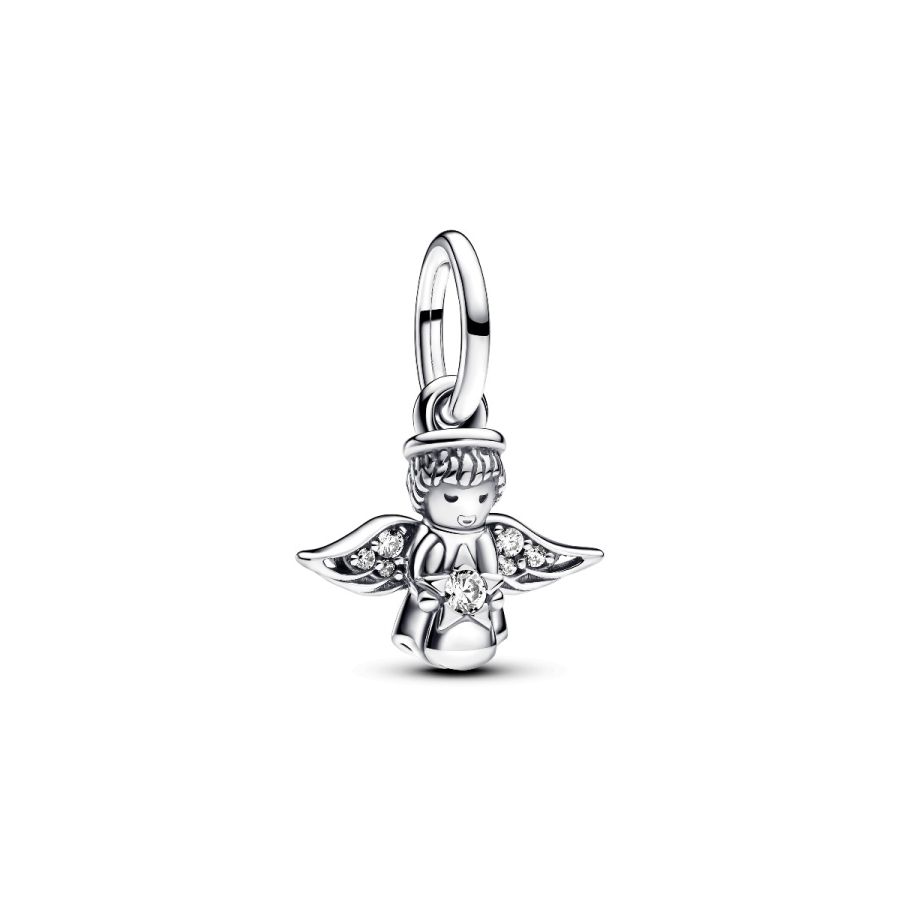 Charm-Anhänger Funkelnder Engel Zirkonia Sterling-Silber