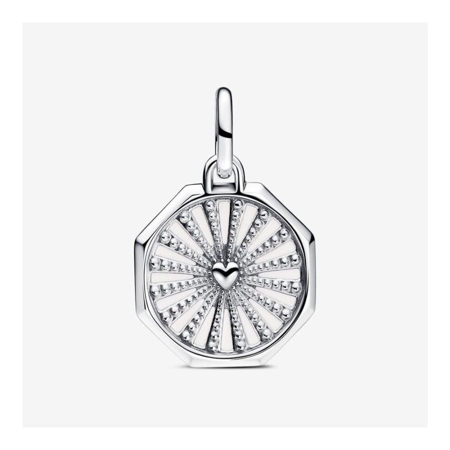 Charm-Medaillon Unendlichkeitszeichen Herz Silber