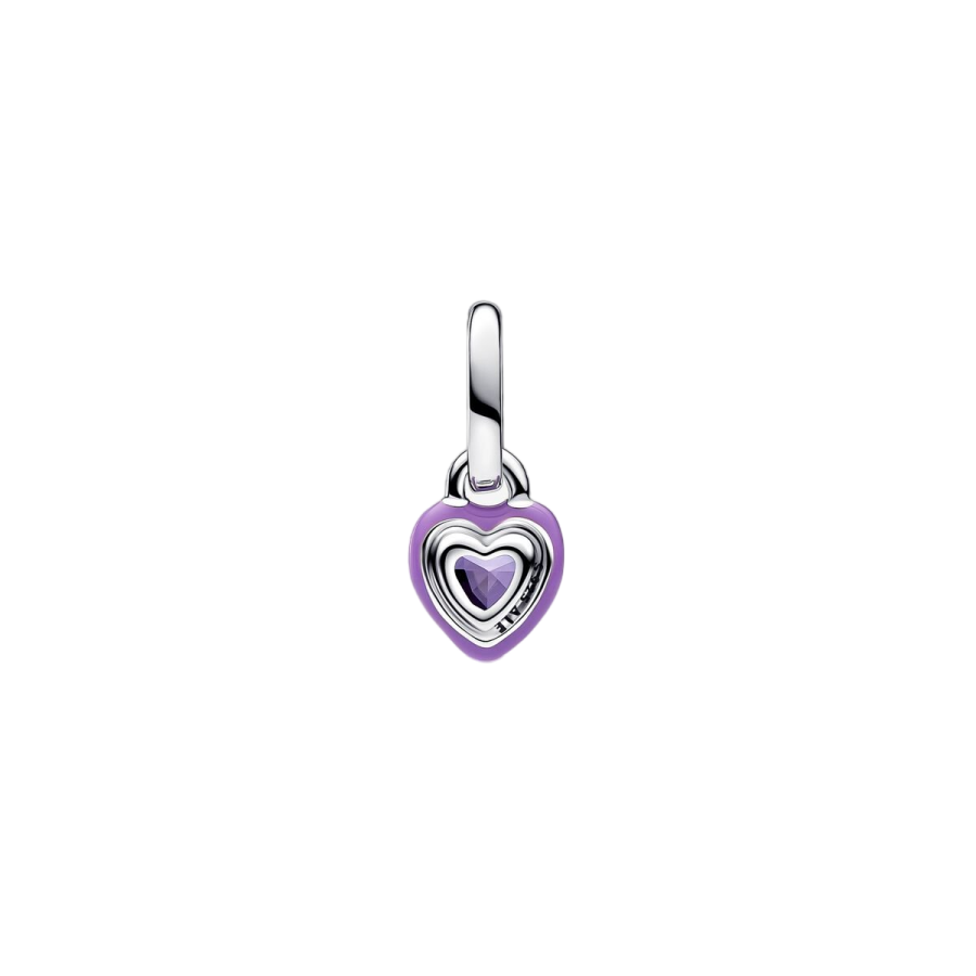 Mini-Charm-Anhänger Violettes Chakra-Herz