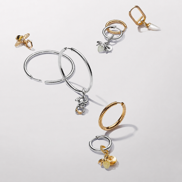 Ohrringe Creolen Für Charms Silber 18 mm